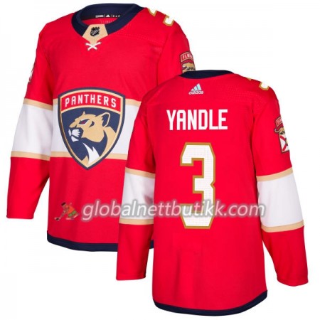 Florida Panthers Hockeydrakt Keith Yandle 3 2017-2018 Rød Adidas Authentic - Herre